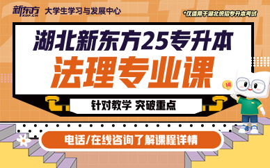 湖北新东方25专升本法理专业课
